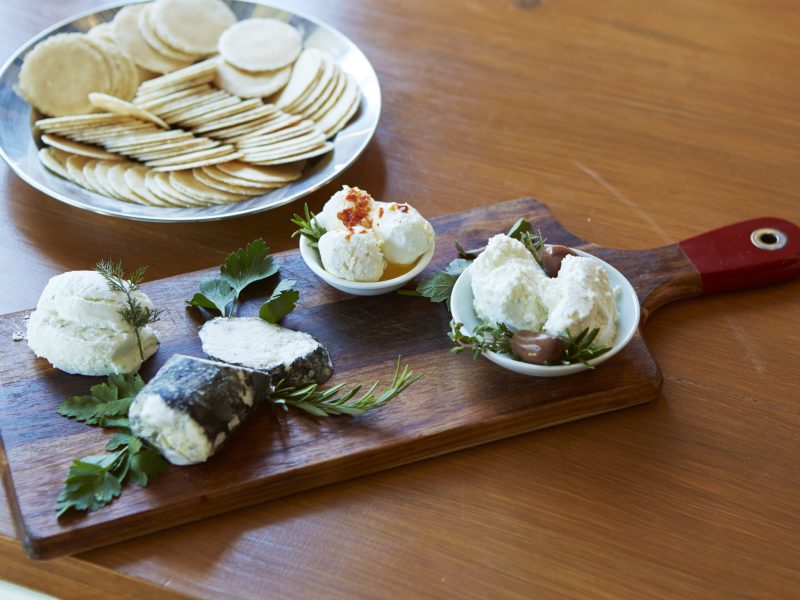 Cheese plate at Binnorie Dairy, Pokolbin